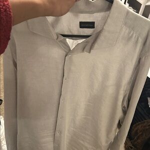 Ermenegildo Zegna Light Gray Casual Button-Down Shirt